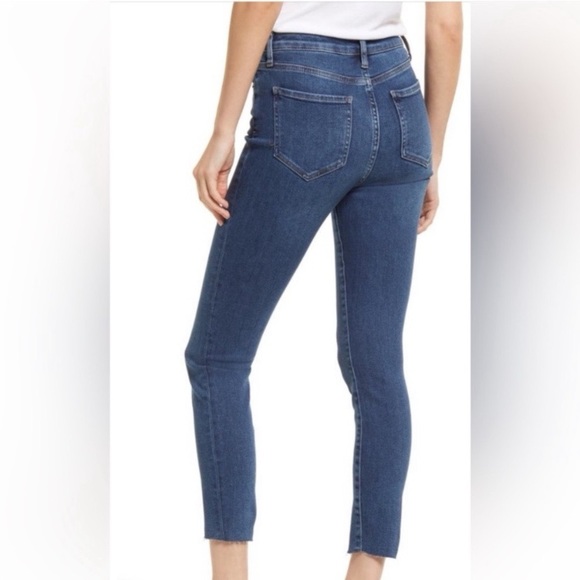 Rails The Larchmont High Rise Skinny Blue Raw Hem Jeans 28 - Picture 3 of 13